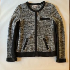 BR Cotton Knit Zip Cardigan, Size M Cozy Work